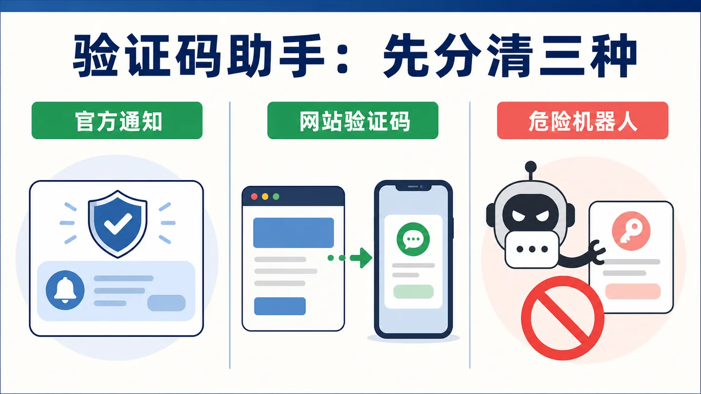 telegram 验证码助手常被用来指三种不同对象：telegram内部验证码、网站发送的验证码，以及索要登录码的危险机器人