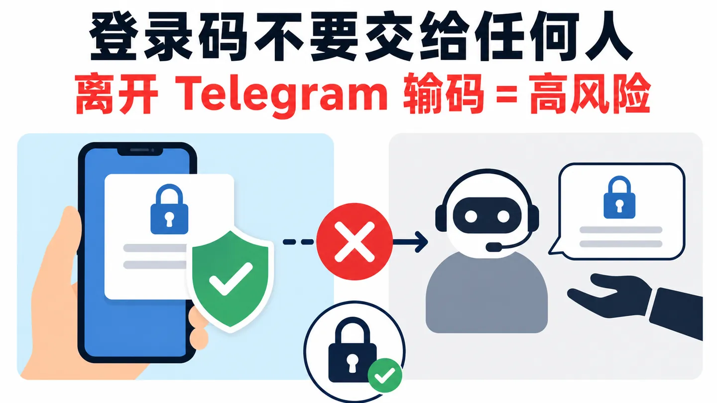 Telegram 登录码安全警示：不要向机器人、客服或第三方网页提供登录验证码