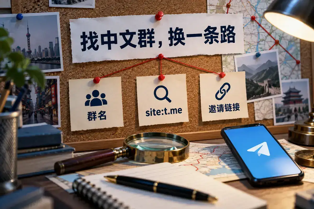 Telegram 邀请链接安全增长示意图,说明用户主动加入、群组权限和长期运营的合规做法