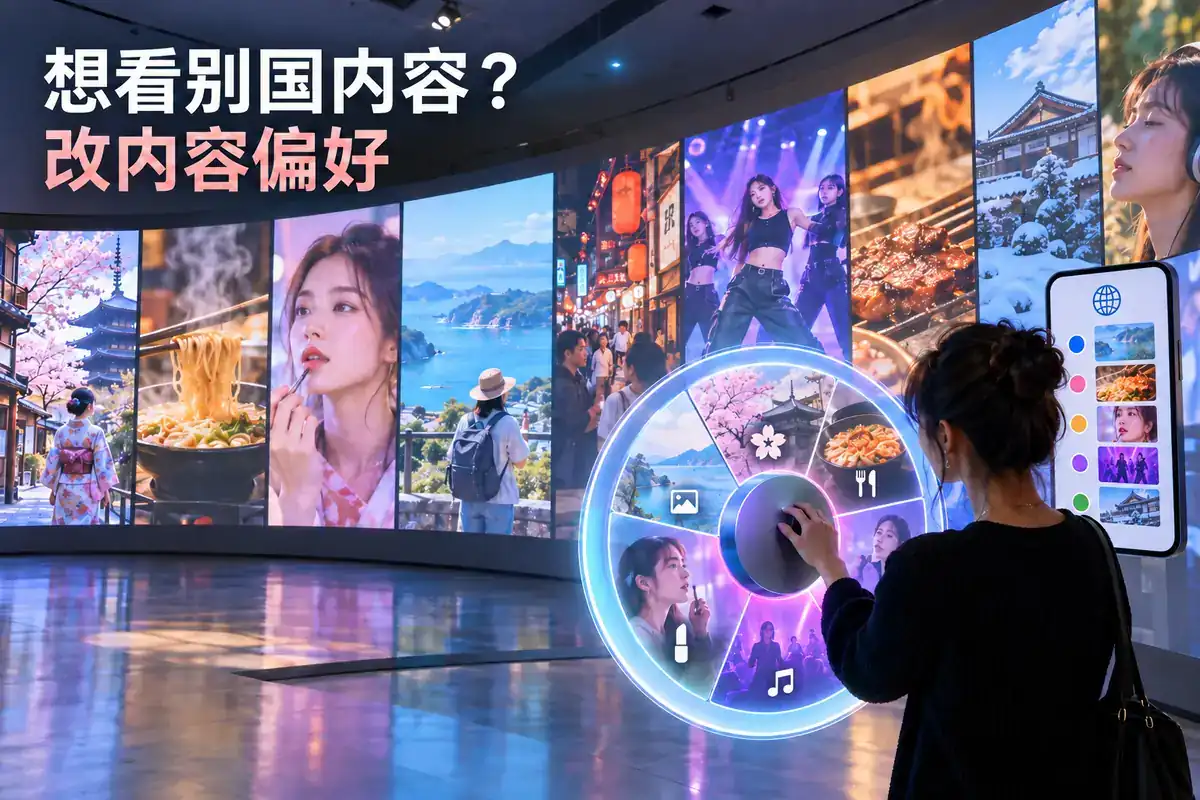 通过内容偏好添加目标语言，让推荐流混入其他地区的视频内容