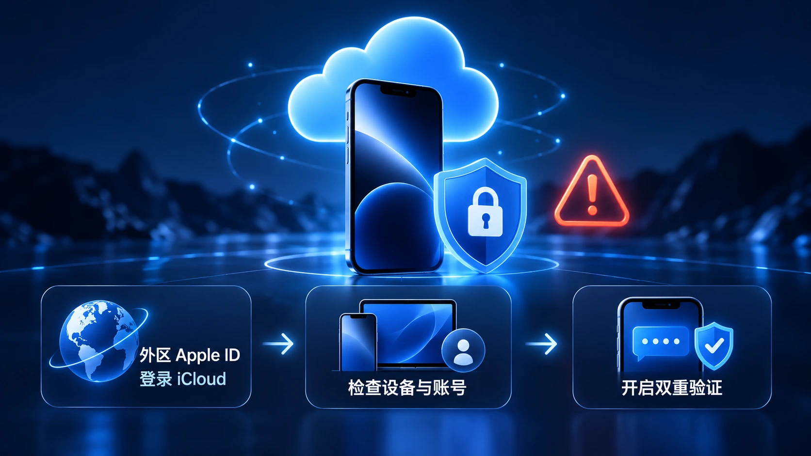 外区 apple id 登icloud 后的安全检查流程,帮助识别 apple id 被盗与锁机风险