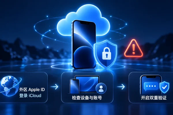 外区 apple id 登icloud 后的安全检查流程，帮助识别 apple id 被盗与锁机风险