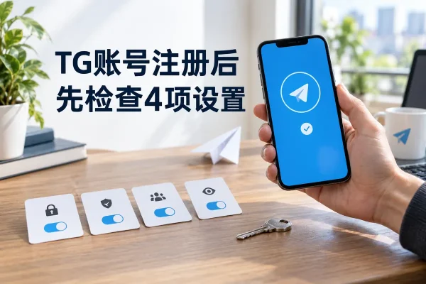 tg账号注册完成后检查四项隐私与安全设置的tg使用教程配图