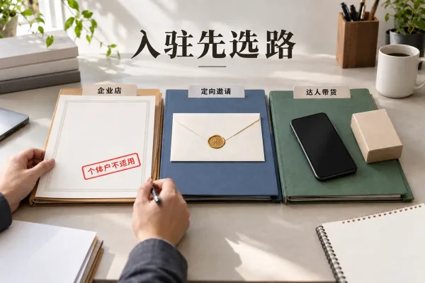 tiktok shop 入驻的三条路径对比，帮助申请者判断企业店、定向邀请与 tiktok小店入驻的资质区别
